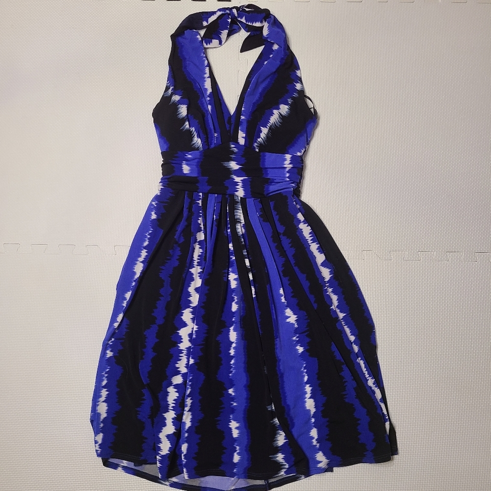 Le Chateau Blue Halter Dress Size Small